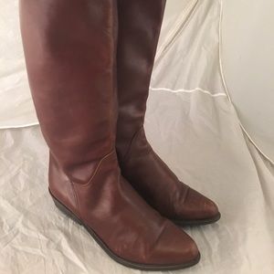 Bandolino 16” high brown leather boho boots Italy